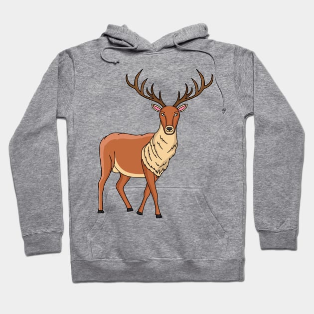 Reindeer cartoon illustration Hoodie by Cartoons of fun